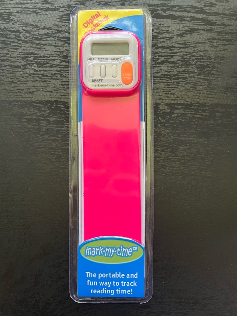 Digital Bookmark Mark my Time in Hot Pink